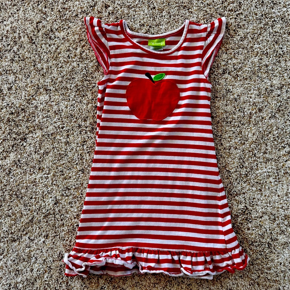 Girls Appliqué Back to School Dress